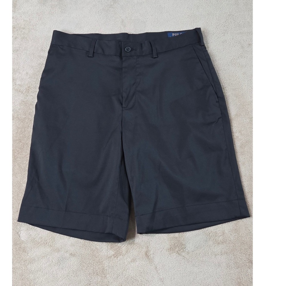 Polo‎ Ralph Lauren Classic Chino Shorts 30 Black 10" performance stretch EUC